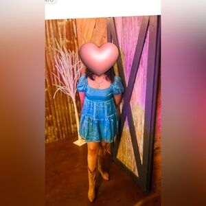 Elegant Teal Mini Dress